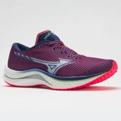 Mizuno Wave Rebellion Women's Diva Pink/Indigo White -Sports Running Shoes 046691 5