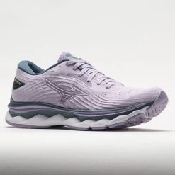 Mizuno Wave Sky 6 Women's Pastel Lilac/White -Sports Running Shoes 049691 5