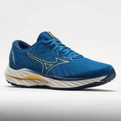 Mizuno Wave Inspire 19 Men's Snorkel Blue/Pale Marigold -Sports Running Shoes 049711 5
