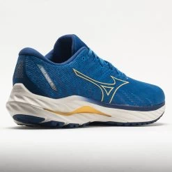 Mizuno Wave Inspire 19 Men's Snorkel Blue/Pale Marigold -Sports Running Shoes 049711 6