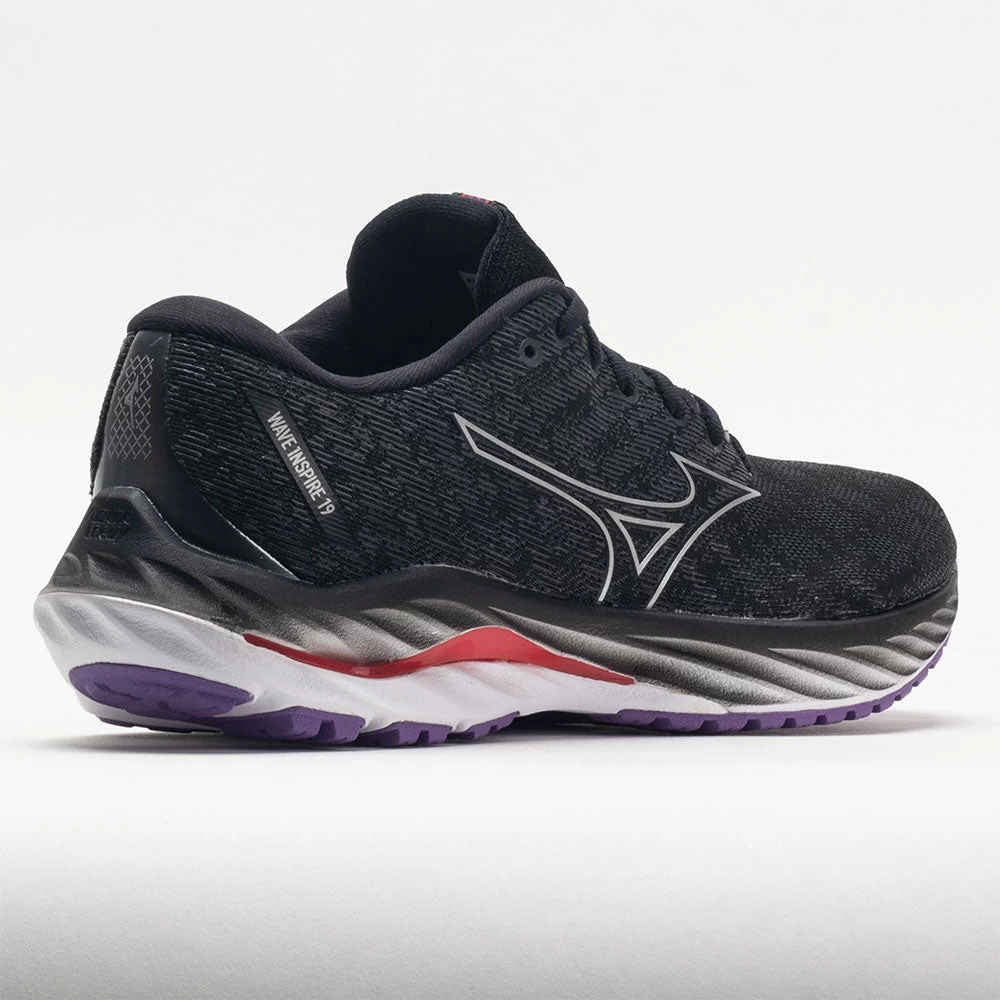 Mizuno Wave Inspire 19 Women's Black/Silver 6 Mizuno Wave Inspire 19 Women's Black/Silver - Image 6