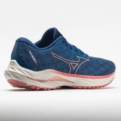 Mizuno Wave Inspire 19 Women's Blue Quartz/Peach Bud -Sports Running Shoes 049747 6