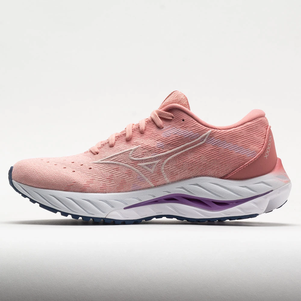 Mizuno Wave Inspire 19 Knit Women's Peach Bud/Vaporous Grey 2 Mizuno Wave Inspire 19 Knit Women's Peach Bud/Vaporous Grey - Image 2