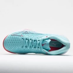 Mizuno Wave Exceed Tour 5 AC Women's Tanager Turpuoise/Paradise Pink -Sports Running Shoes 117140 2