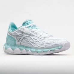 Mizuno Wave Enforce Tour AC Women's White/Tanager Turquoise -Sports Running Shoes 117145 5